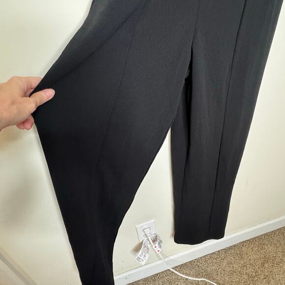 41 Hawthorn Sleeveless Jumpsuit Medium NWOT Black V-Neck Draped Front - Picture 3 of 8